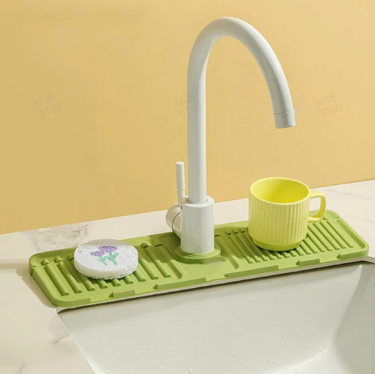 ✨Păstrează blaturile ordonate💦Grosime de scurgere a chiuvetei Sink Splash Mat