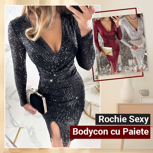 【S-XL】👗Rochie sexy bodycon cu paiete