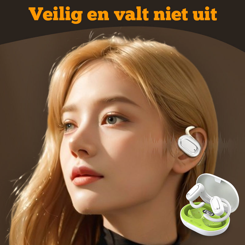 EirPods® Bluetooth-hoofdtelefoon met open achterkant en 3D surround sound