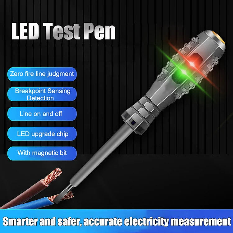 【⚡Detector de electricitate】🛠️Șurubelniță magnetică 2 în 1