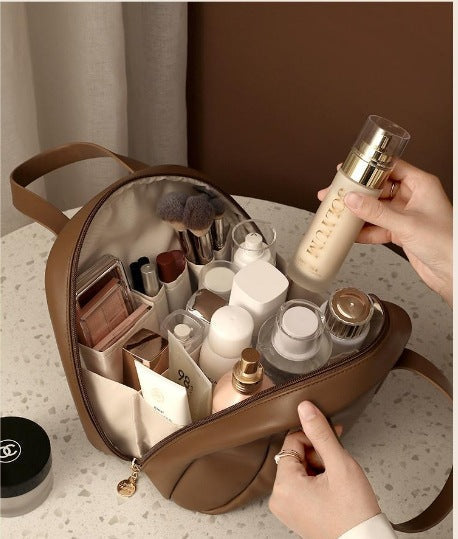 【🥰Ușor și portabil】👜Geantă cosmetică în formă de coajă cu mai multe straturi