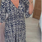 【S-5XL】💞Rochie lungă imprimată casual cu decolteu în V