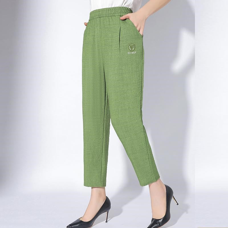 【💝Produse noi】👖Pantaloni casual pentru femei de culoare solidă cu buzunare