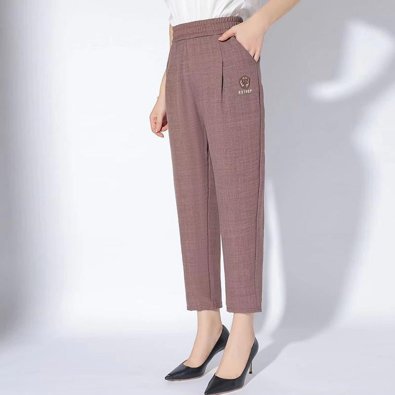 【💝Produse noi】👖Pantaloni casual pentru femei de culoare solidă cu buzunare