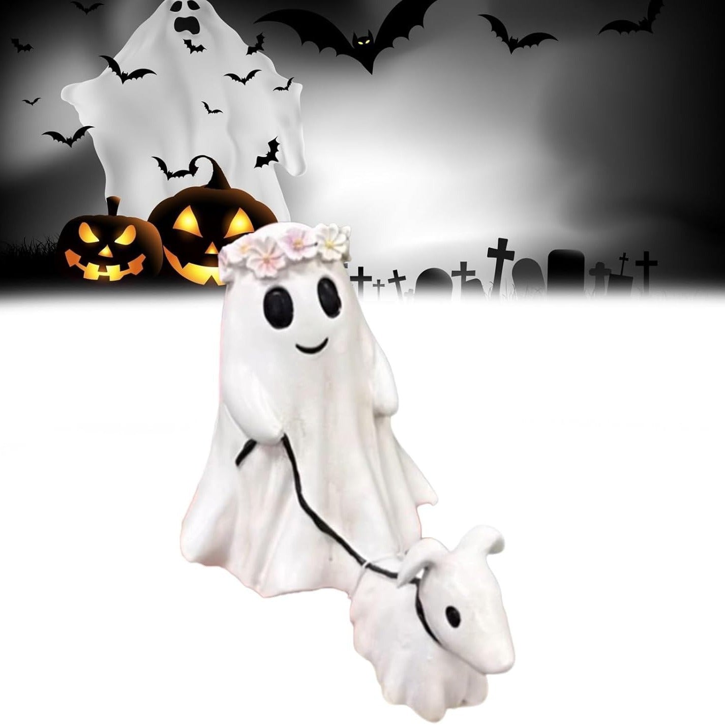 😍Decor super drăguț👻Ornament fantomă de Halloween