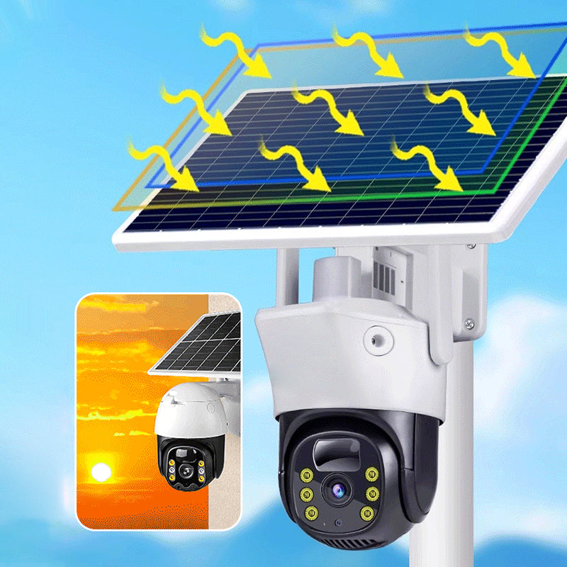 【☀️Nu este necesară nicio sursă de alimentare suplimentară】🎥Smart Wireless Solar Surveillance Camera