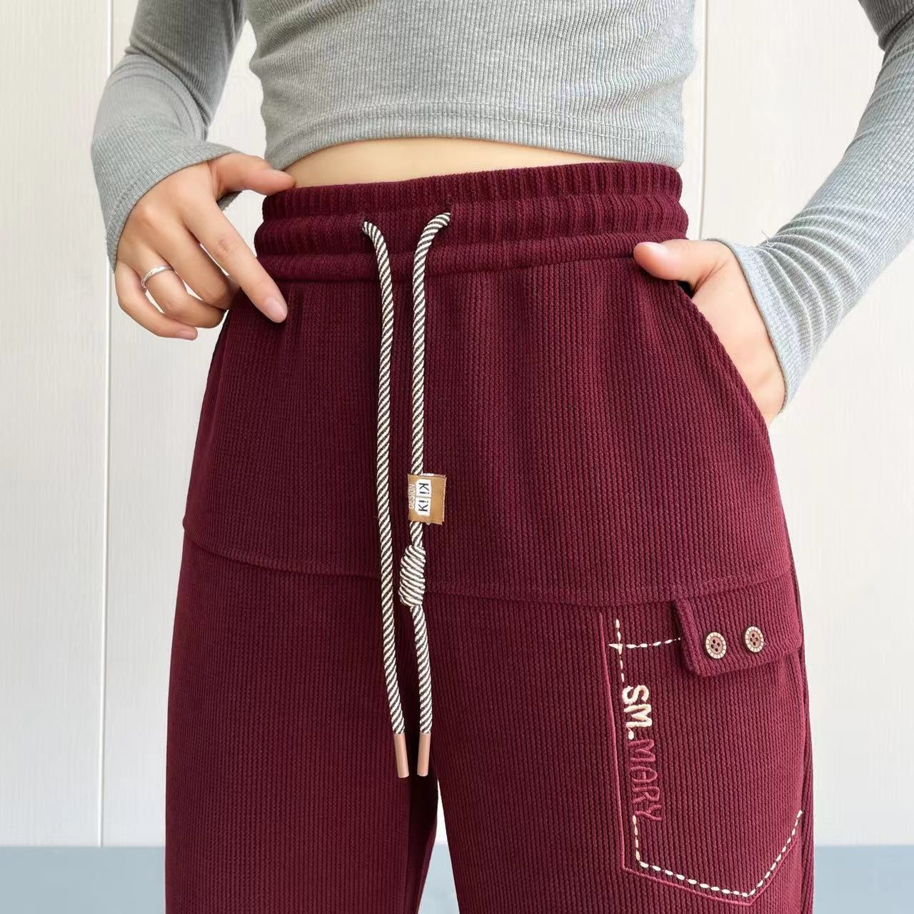 【✨2025 Produse noi】👖Pantaloni casual pentru femei cu cordon drept