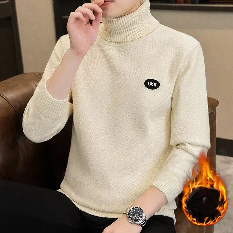 【🎊Vânzare fierbinte de iarnă】🔥Pulover cald Turtleneck pentru bărbați