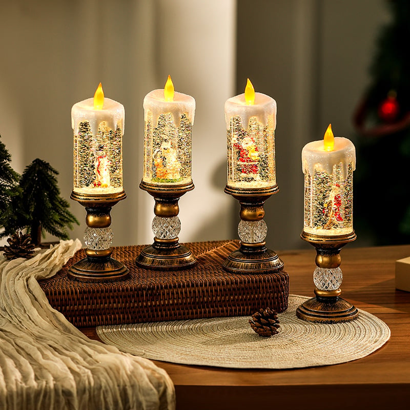 【🎄Cadoul perfect de Crăciun】🕯️Lumânare de Crăciun Lumină de noapte