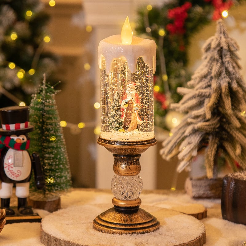 【🎄Cadoul perfect de Crăciun】🕯️Lumânare de Crăciun Lumină de noapte