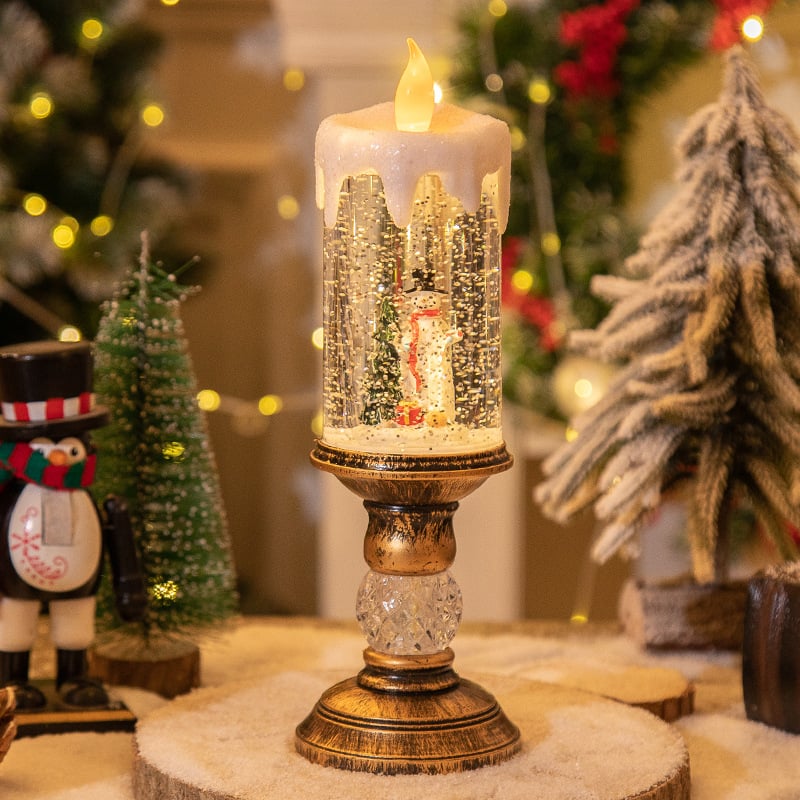 【🎄Cadoul perfect de Crăciun】🕯️Lumânare de Crăciun Lumină de noapte