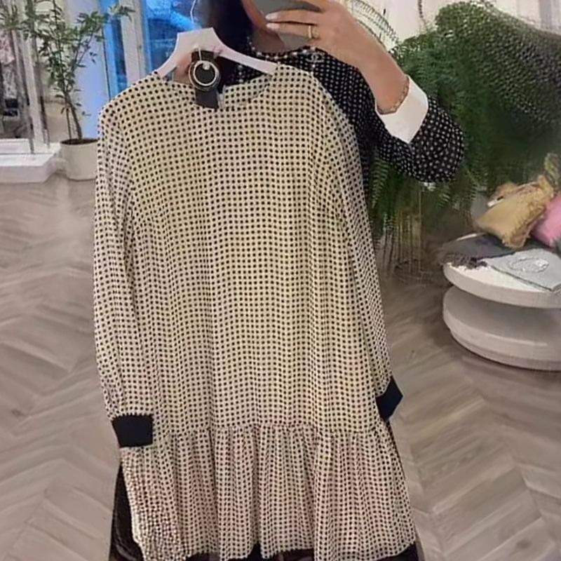 【✨2025 Produse noi】👗Rochie elegantă cu mânecă lungă Polka Dot pentru femei