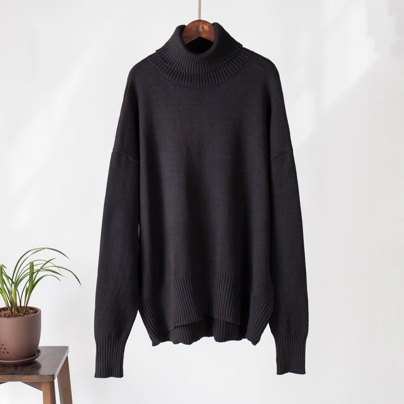 【🎉2025 Produse noi】🔥Pulover casual de culoare solidă cu guler Turtleneck pentru femei