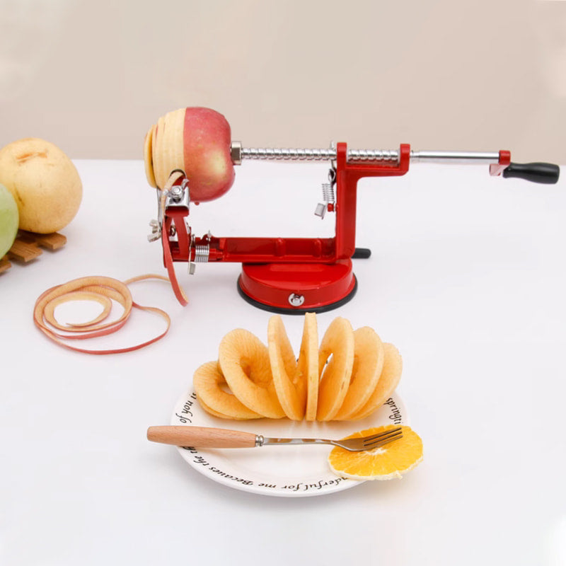 🍎Peeler cu manivelă 3 în 1 - 🎄Cadoul perfect pentru iubitorii de fructe