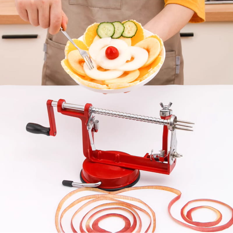 🍎Peeler cu manivelă 3 în 1 - 🎄Cadoul perfect pentru iubitorii de fructe