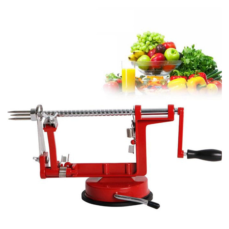 🍎Peeler cu manivelă 3 în 1 - 🎄Cadoul perfect pentru iubitorii de fructe