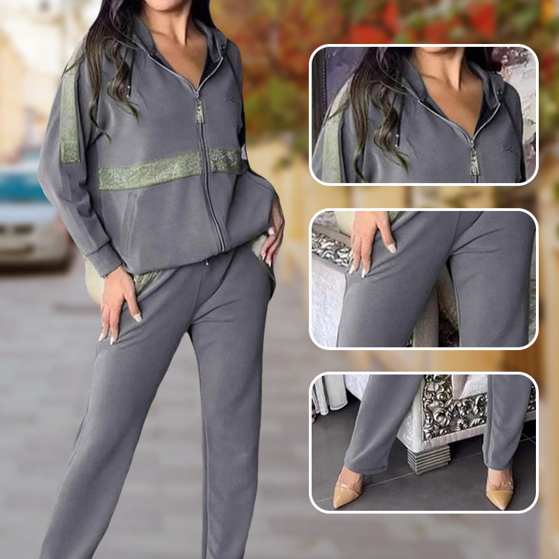 【S-3XL】💞Set casual pentru femei din două piese în culoare solidă