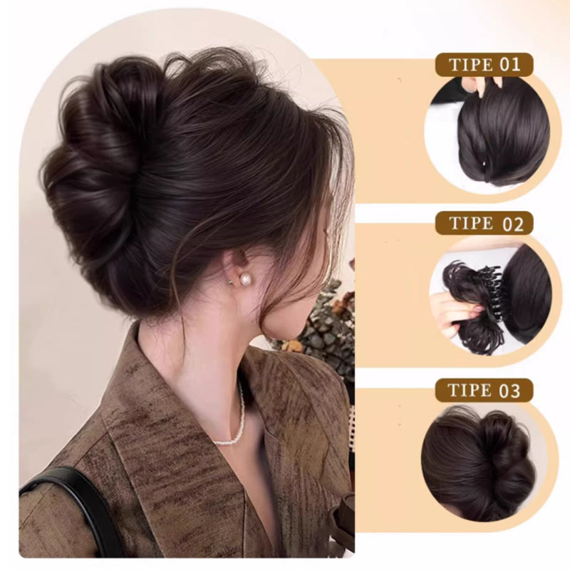 【✈️Plata la livrare】🥰Simulat Messy Bun Clips pentru păr