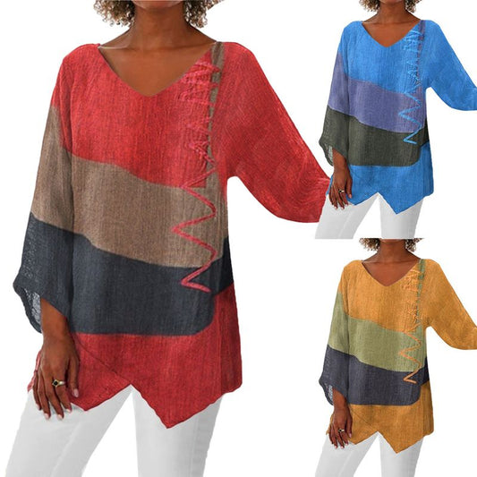 【M-4XL】🌸Tricou cu mânecă lungă imprimat vintage