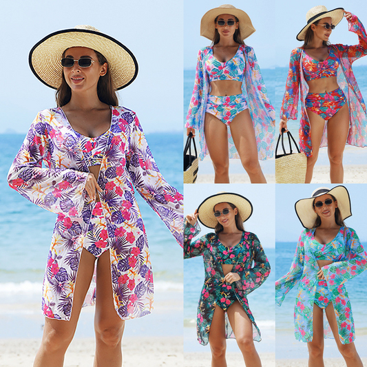 🌈Culori Vibrante - 🩱 Bikini imprimate Costum de baie