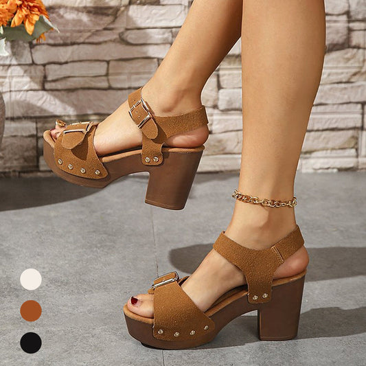 【EU 35-42】👡Sandale cu cataramă pentru femei cu toc înalt