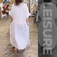 【M-4XL】💖Rochie maxi din bumbac de culoare solidă cu buzunare