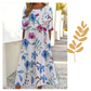 【S-4XL】🌺Καλοκαιρινό φόρεμα με floral print
