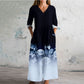 【S-4XL】👗Γυναικείο φόρεμα με V λαιμόκοψη και μακριά μανίκια