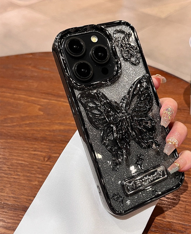 【Faceți ca telefonul mobil să iasă în evidență】🦋Glitter fluture fluture placat caz