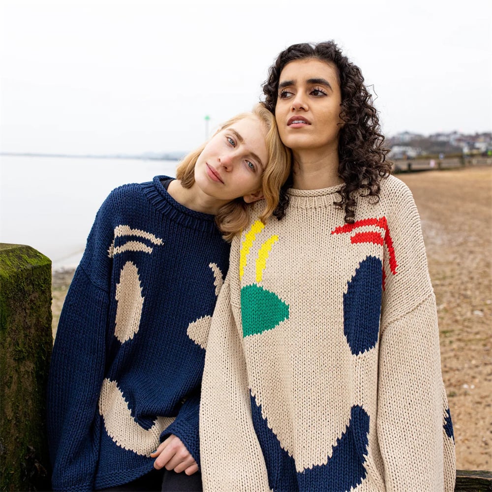 ✨Produse noi 40% off🌈Smiley knitted jumper