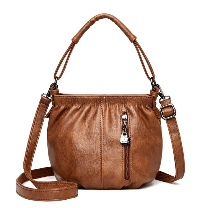 🥳Anul Nou de vânzare 40% off👜Casual Plain simplu plisat geanta Bucket Bag