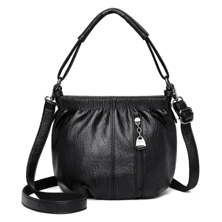 🥳Anul Nou de vânzare 40% off👜Casual Plain simplu plisat geanta Bucket Bag