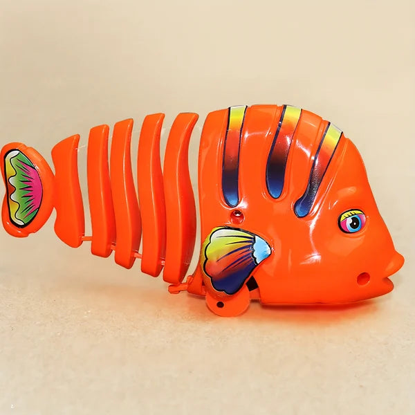 【Numerar la livrare】Plastic Wind-Up Wiggle Fish Toys