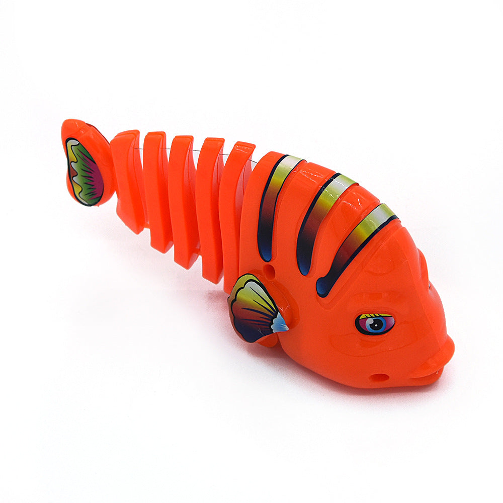 【Numerar la livrare】Plastic Wind-Up Wiggle Fish Toys