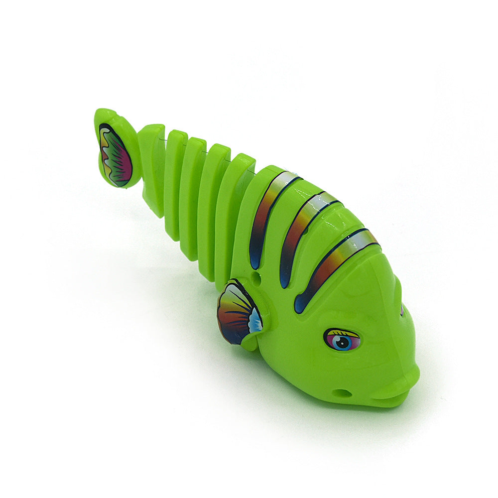 【Numerar la livrare】Plastic Wind-Up Wiggle Fish Toys