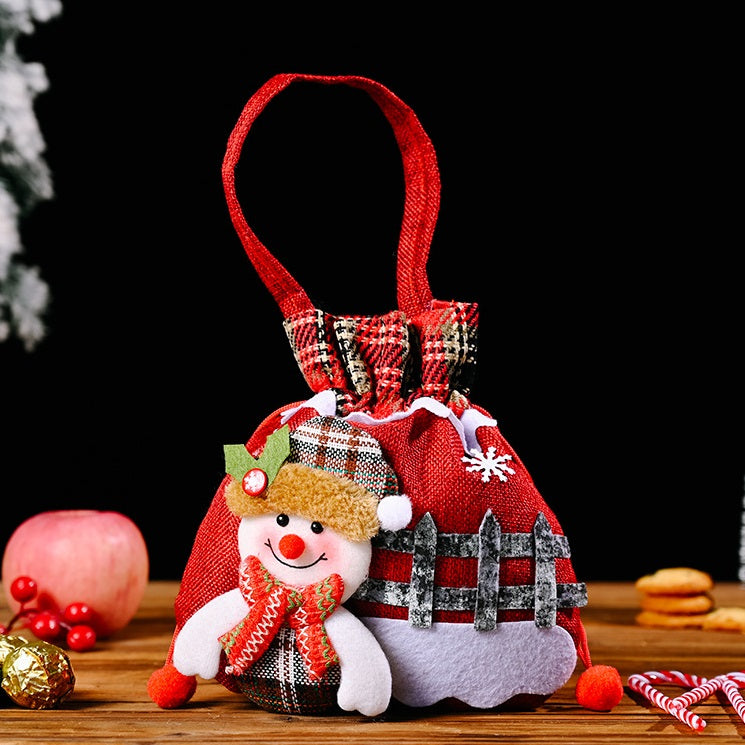 🎅Mână tricotate Plush mână pungi cadou de Crăciun🎄