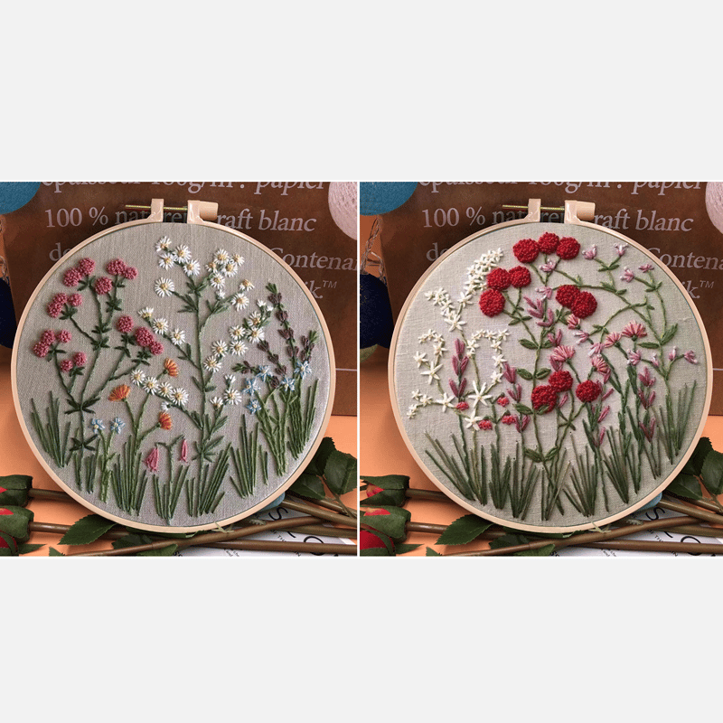 🎉 Vânzare de Crăciun 50% reducere 🎄 Kit de broderie Hoop Flower pentru începători