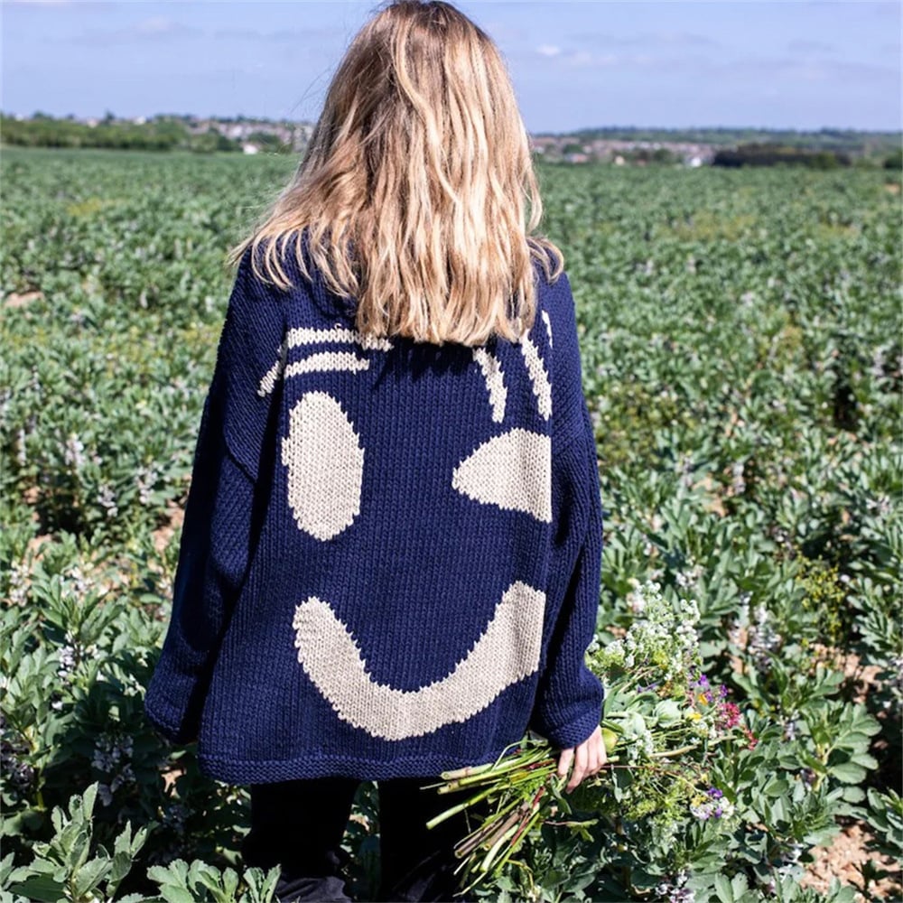 ✨Produse noi 40% off🌈Smiley knitted jumper