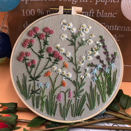 🎉 Vânzare de Crăciun 50% reducere 🎄 Kit de broderie Hoop Flower pentru începători