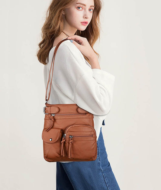 🎊Produse noi 40% off👜Multifuncțional moale din piele moale Crossbody Bag