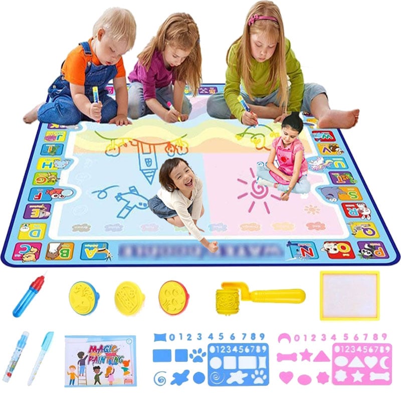 🎄Vânzare de iarnă 40% off🎁Water Doodle Mat ,Aqua Painting Drawing Mat Mess Free Learning Toy Mat