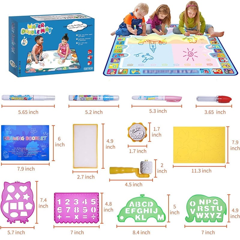 🎄Vânzare de iarnă 40% off🎁Water Doodle Mat ,Aqua Painting Drawing Mat Mess Free Learning Toy Mat