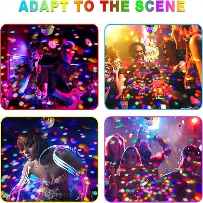 🔥Anul Nou de vânzare 40% off🌈Colorat rotativ rotativ rotativ Disco Ball Light