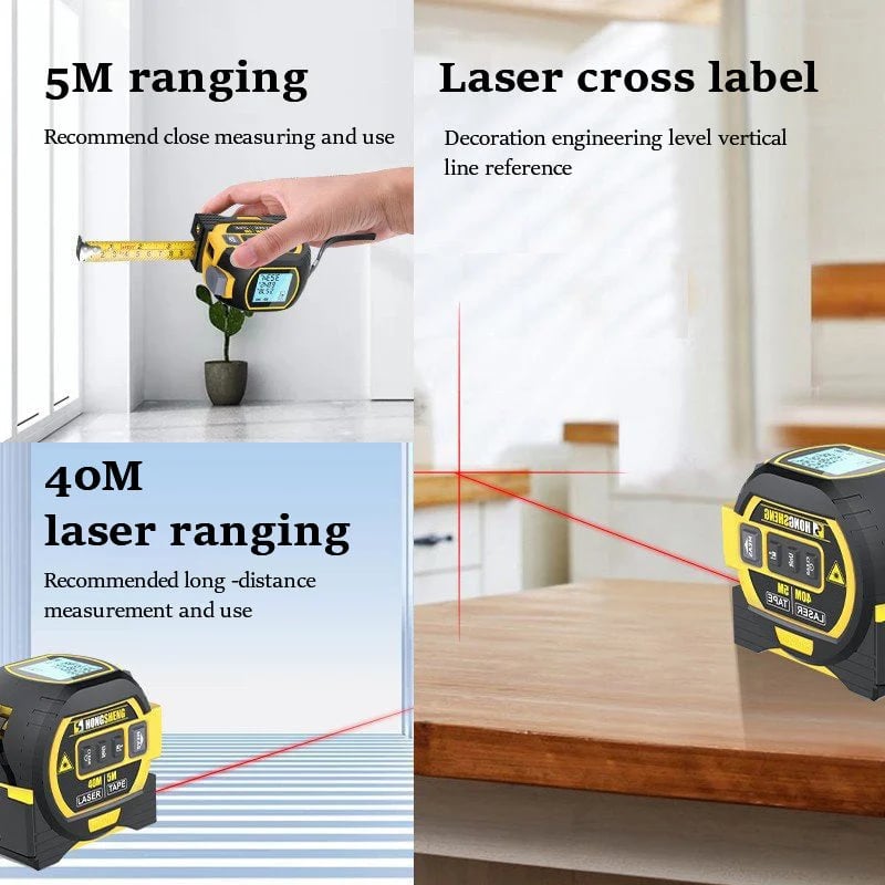 Telemetru cu laser multifuncțional 3 în 1