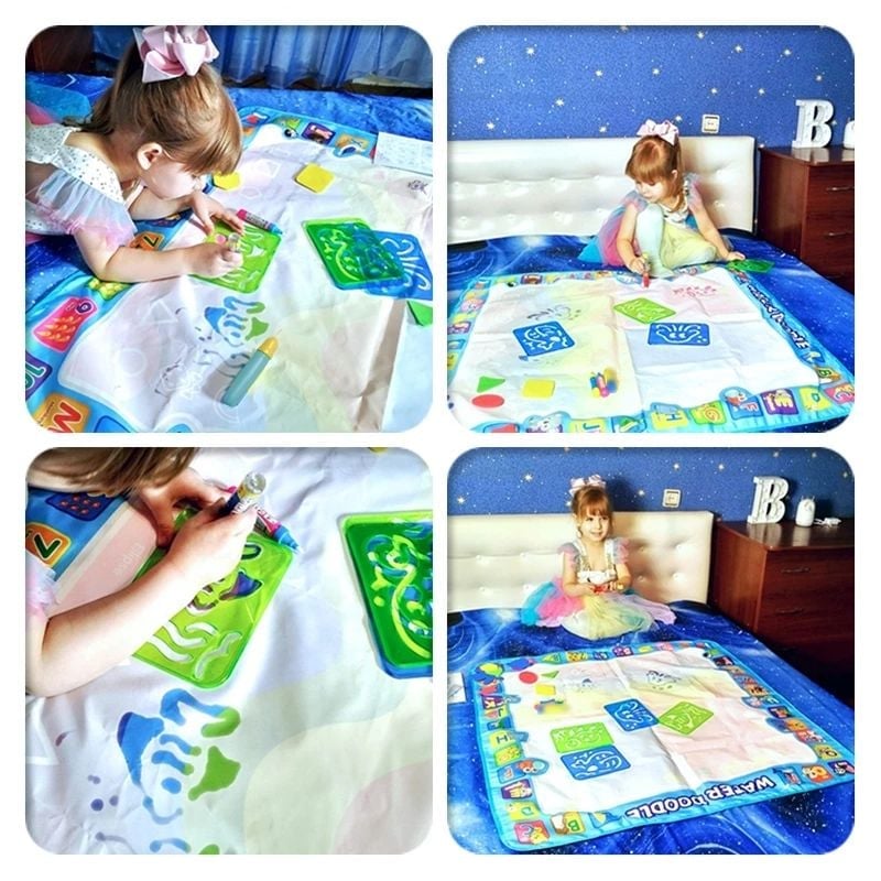 🎄Vânzare de iarnă 40% off🎁Water Doodle Mat ,Aqua Painting Drawing Mat Mess Free Learning Toy Mat