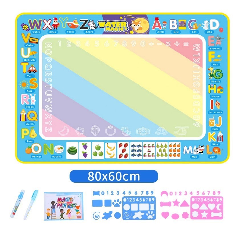 🎄Vânzare de iarnă 40% off🎁Water Doodle Mat ,Aqua Painting Drawing Mat Mess Free Learning Toy Mat