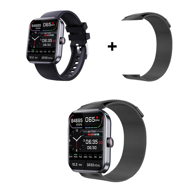 【Detecția ritmului cardiac de 24 de ore】Bluetooth smartwatch（Suportă 24 de limbi）