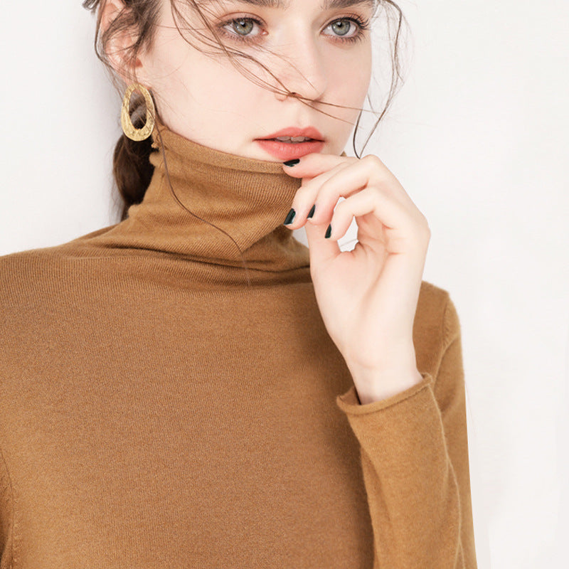 Pulover pentru femei Turtleneck Soft Slim