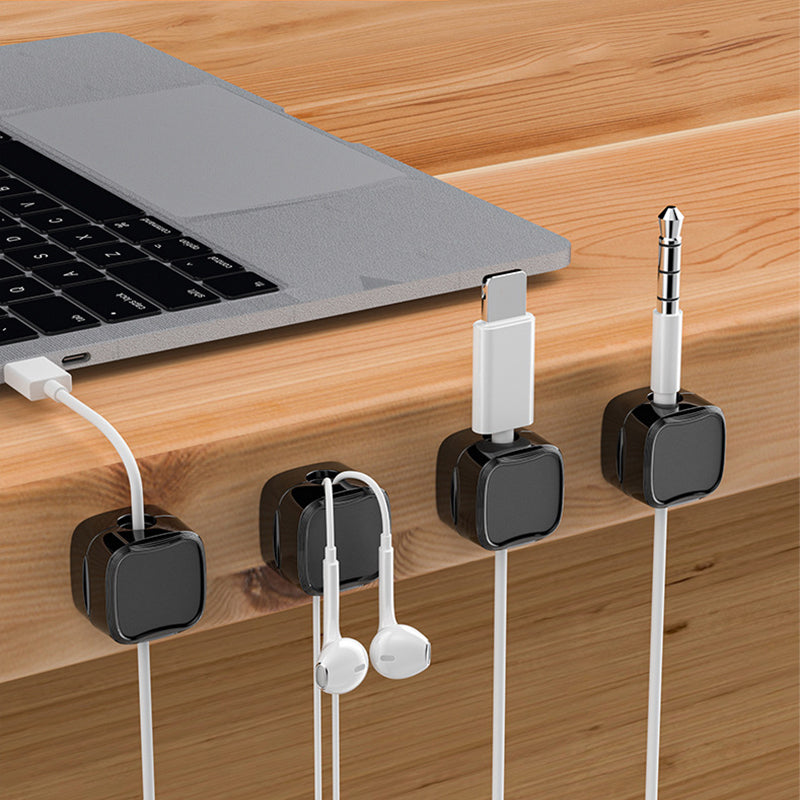 ✨Păstrați-vă desktop-ul curat și ordonat😍Suport pentru cablu magnetic - Set 6 PCS