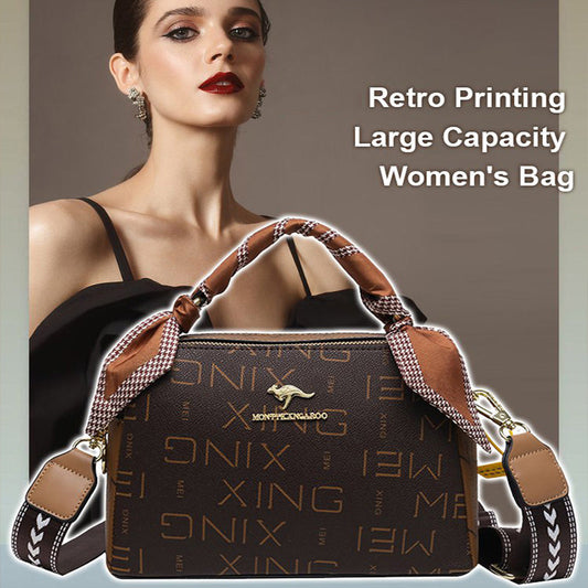 💝2024 New Hot Selling👜Sac de vânzare pentru femei Vintage imprimat Satchel Bag